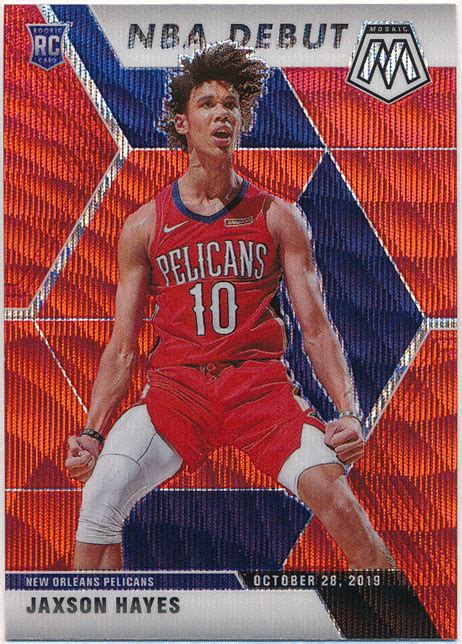 目立った傷や汚れなしJaxson Hayes NBA 2019 20 Panini Mosaic Tmall RC Rookie