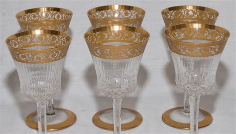 Proantic Série De 12 Verres à Pied Cristal De Saint Louis Modèle T