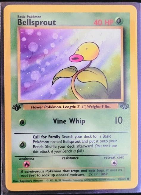 Pokémon TCG Bellsprout Jungle 49 64 1st Edition eBay