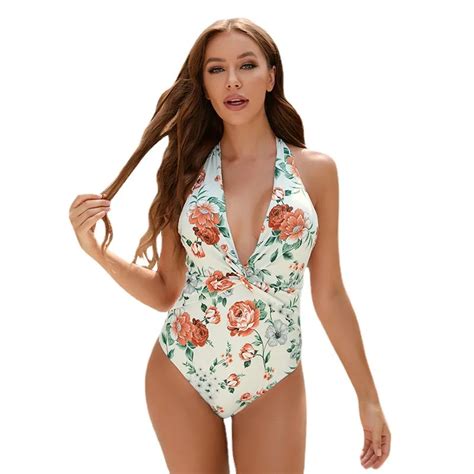 Bikini Con Estampado Floral Para Mujer Traje De Ba O De Una Pieza Con