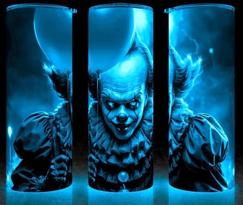 Glow In The Dark Pennywise The Clown Red Balloon Horror Movie Tumbler