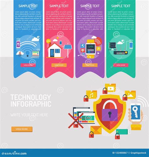 Technology Infographic Design Stock Vector - Illustration of lifi ...