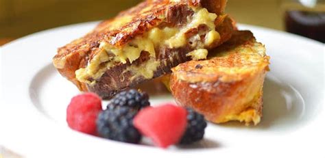 Banana Stuffed Challah French Toast