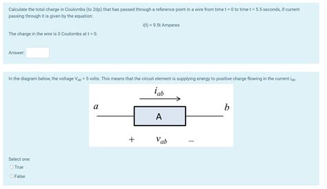 Solved Calculate The Total Charge In Coulombs To 2dp That