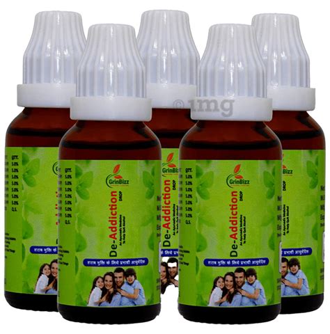 Grinbizz De Addiction Drop 30ml Each Buy Combo Pack Of 5 0 Bottles