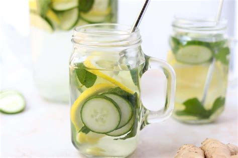 Lemon Cucumber Mint Ginger Water Monica Nedeff