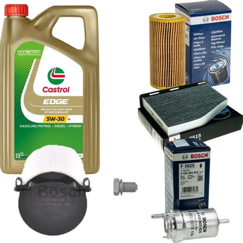 BOSCH INSPECTION SET 5 L Castrol Edge 5W 30 Ll Pour Seat Leon 2 0 FSI