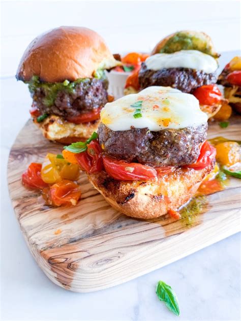 Spicy Caprese Beef Sliders