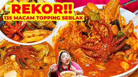 AUTO KALAP JAJAN SEBLAK YANG TOPPING NYA SAMPE 135 MACAM BAHKAN ADA