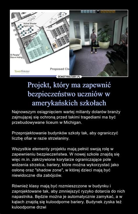 Projekt Kt Ry Ma Zapewni Bezpiecze Stwo Uczni W W Ameryka Skich