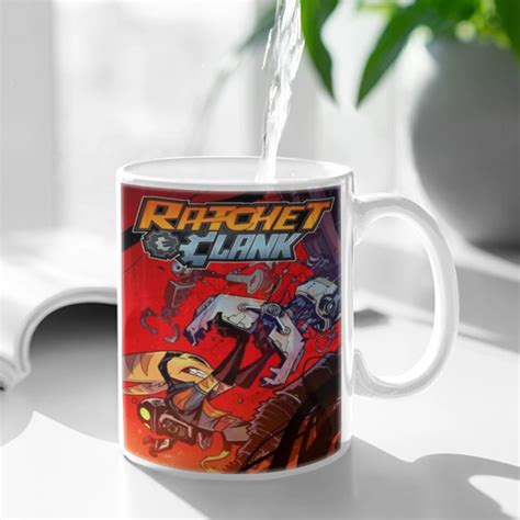 Taza de cerámica clásica de r trinquete y Clank Game tazas con asa