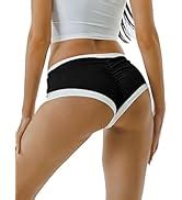 Amazon Hytensun Women S One Shoulder Ribbed Cheeky Bikini Cutout Criss Cross High Cut Two