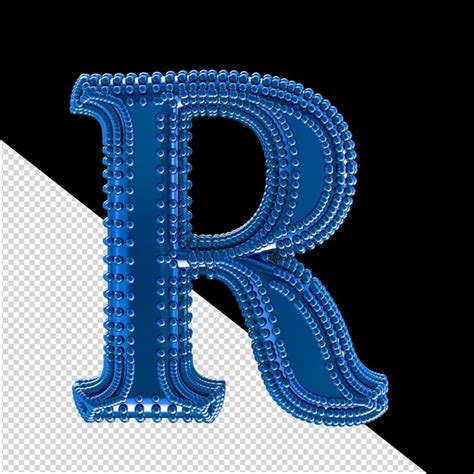 Petites Sph Res Sur La Lettre De Symbole Bleu R Psd Premium