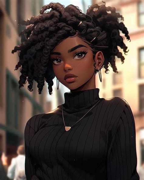 Black Girl Cartoon Girls Cartoon Art Cartoon Art Styles Black Girl Magic Art Black Love Art