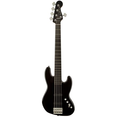 Squier Basses Deluxe Jazz Bass Active V Black Ebonol Fingerboard Mass Street Music