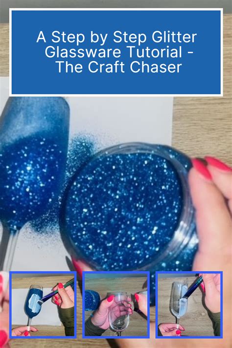 A Step By Step Glitter Glassware Tutorial The Craft Chaser Diy Glitter Glasses Glitter