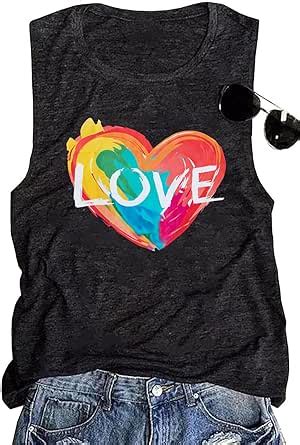 Amazon Pride Shirt Women Rainbow Love Shirts LGBT Equality Shirt Lesbian Gay Shirt Pride