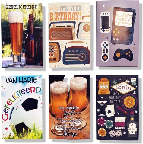 Cards Crafts Mannen Verjaardag Wenskaarten X Cm Gevouwen