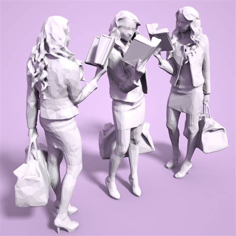 Girl Low Poly Sculpture 3d Model 3d Printable Cgtrader