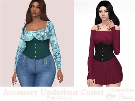 The Sims Resource Accessory Underbust Corset Ring Category