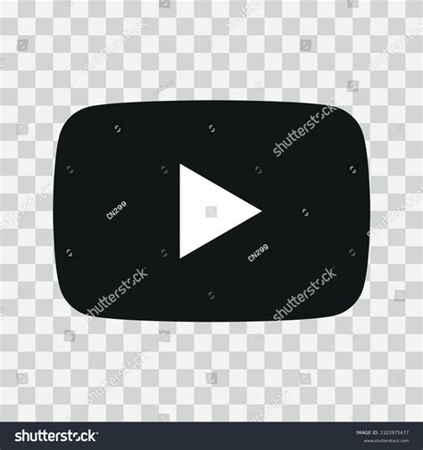 Youtube Logo Icon Vector Black White Stock Vector (Royalty Free ...