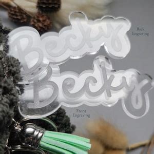 Custom Name Engraved Acrylic Keychain 3 Painted - Etsy