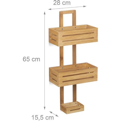 Relaxdays Duschregal Bambus H X B X T X X Cm Duschablage