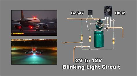 How To Make V Blinking Light Circuit Led Flasher Circuit Bc