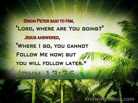 John Simon Peter Said To Him Lord Where Are You Going Jesus