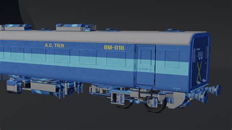 Artstation Indian Train Coach 3d Model Game Assets