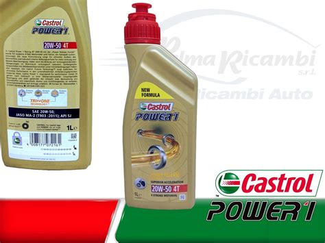 Olio Motore Moto Castrol Power W Tempi Jaso Ma Api Sj Lt