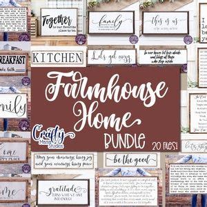 Farmhouse Sign Clipart Rustic Home Decor SVG PNG Etsy