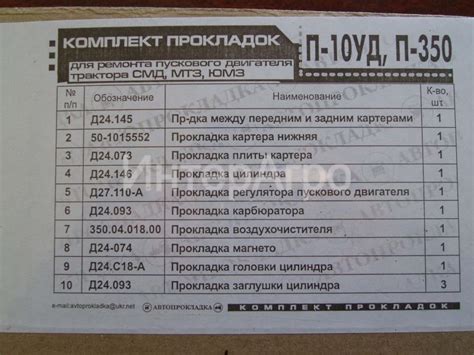 Купити ремкомплект прокладок двигуна ПД-10, П-350 (вир-во АВТОПРОКЛАДКА ...