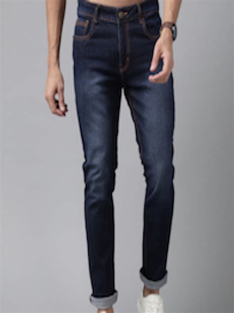 Buy Roadster Men Navy Blue Skinny Fit Light Fade Stretchable Jeans