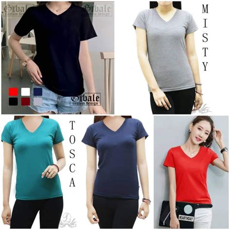 Jual Varian Kaos Polos Kaos Lengan Pendek Cewek Kaos Polos