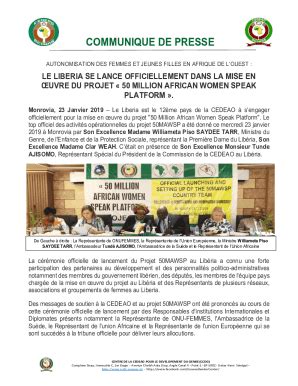 Remplissable En Ligne Le Liberia Se Lance Officiellement Dans La Mise