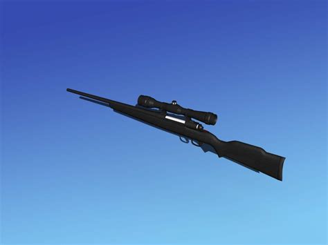 243 Rifle with Scope 400 - 3D Model by Dreamscape Studios