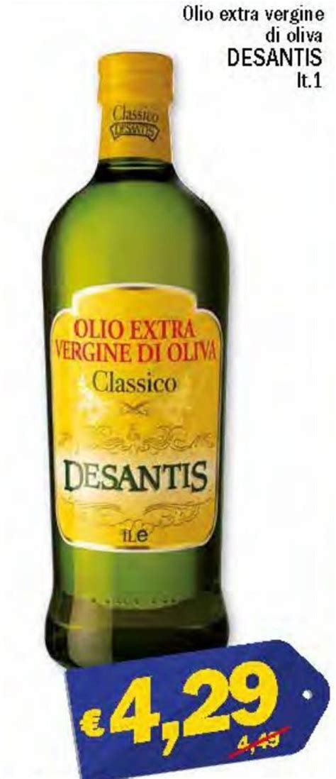 Desantis Olio Extra Vergine Di Oliva Lt Offerta Di Ard Discount