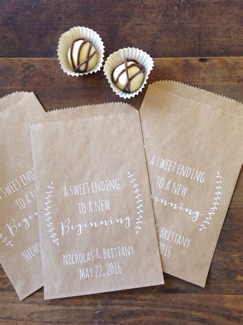 Wedding Cookie Bags Candy Buffet Sacks Custom Wedding Etsy