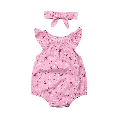 Reci N Nacido Beb Ni As Floral Bodysuit Ropa Infantil Verano