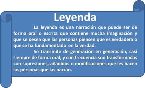 La Leyenda En Cuadros Sinópticos Y Características Cuadro Comparativo