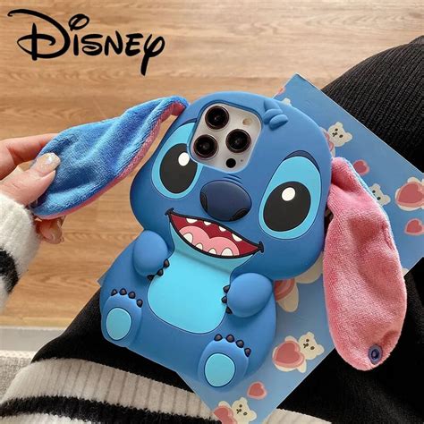 Disney Funda De Stitch Para Iphone 14promax Bonita Carcasa 3d De Anime