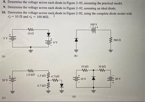 Solved Determine The Voltage Across Each Diode In Figure Chegg