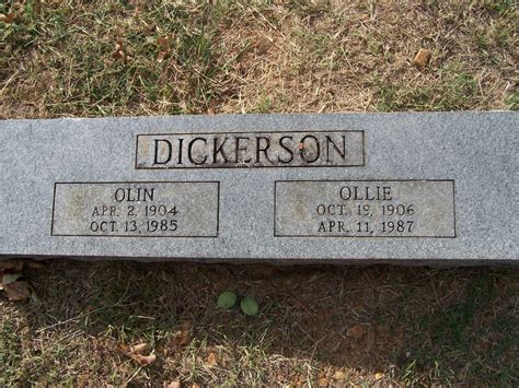 Elisha Olin Dickerson 1904 1985 Find A Grave Gedenkplek