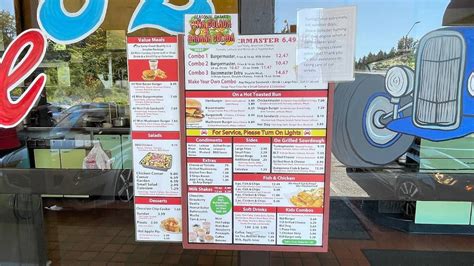 Menu At Burgermaster Restaurant Bellevue