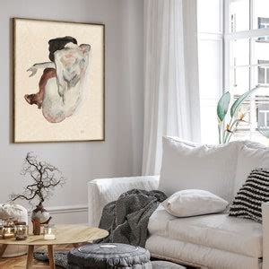 Egon Schiele Naked Lady Print Egon Schiele Art Print Egon Schiele Reproduction Egon