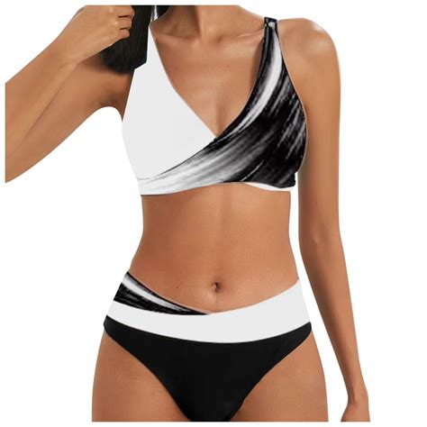 Hwmodou Female Swimwears Fashion Womens Bottoms Bikini Suit Prints