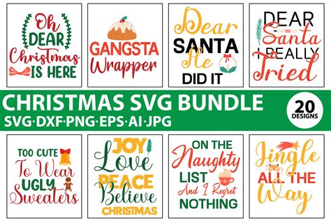 Christmas Svg Bundle Vol3 Bundle · Creative Fabrica