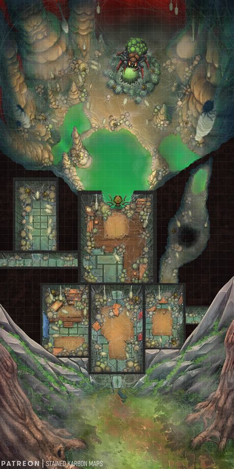 Halls Of The Spider Queen [58x29] [dungeon] [cave] R Dndmaps