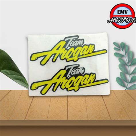 Jual Sticker Team Arogan Isi Kota Bekasi Emv Motor Tokopedia